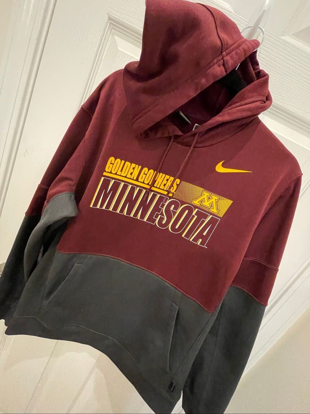 Nike Minnesota Golden Gophers Hoodie Men’s Large Maroon Black Dri-FIT NCAA
